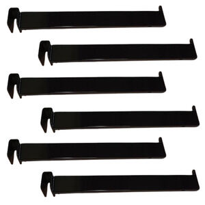 6 Pack 12" Black Brackets Tubing Single Saddle Mount Faceout Arm for Hangrail